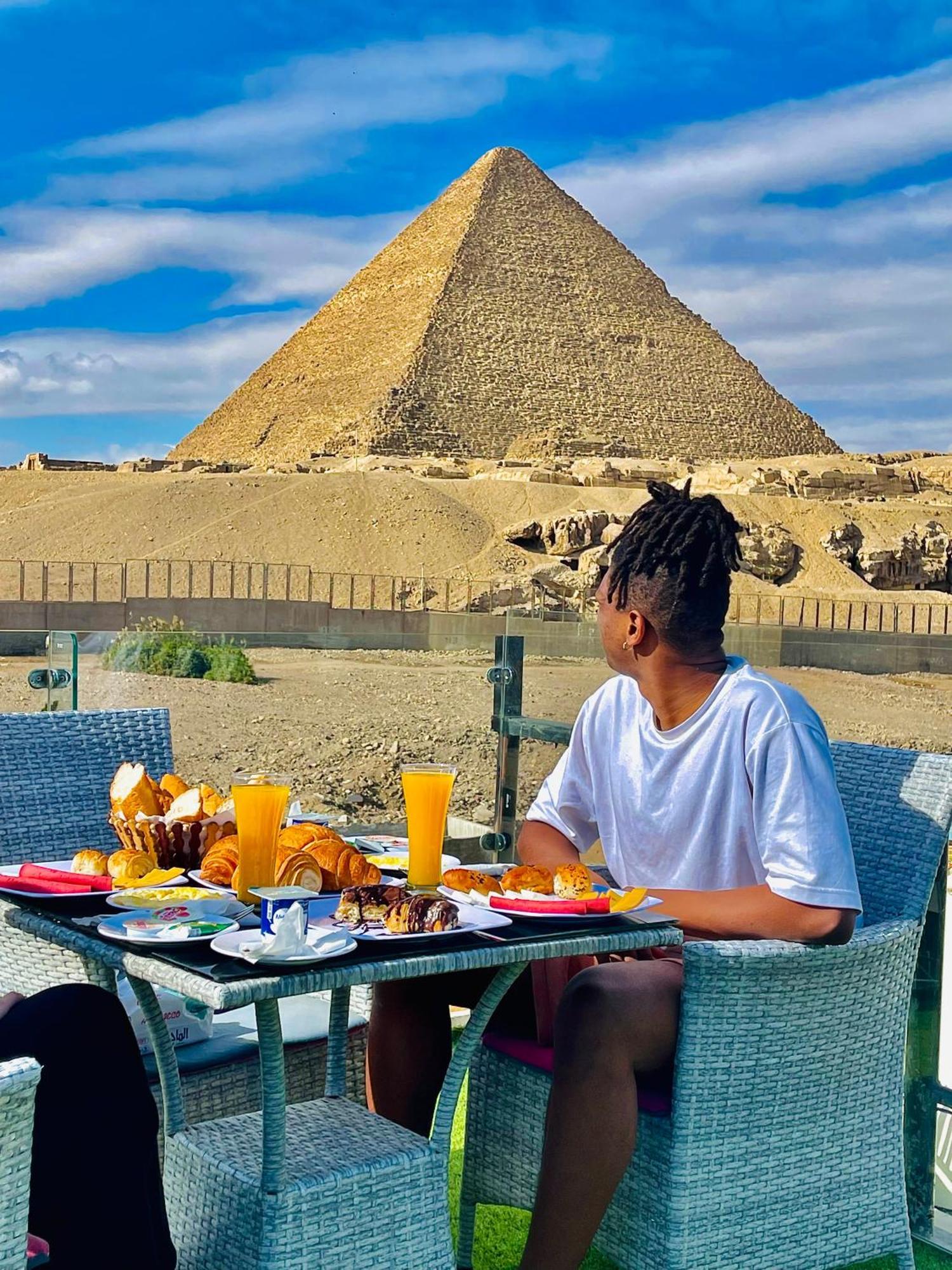 Hotel Blue Scarab Pyramids View Kairo Exterior foto